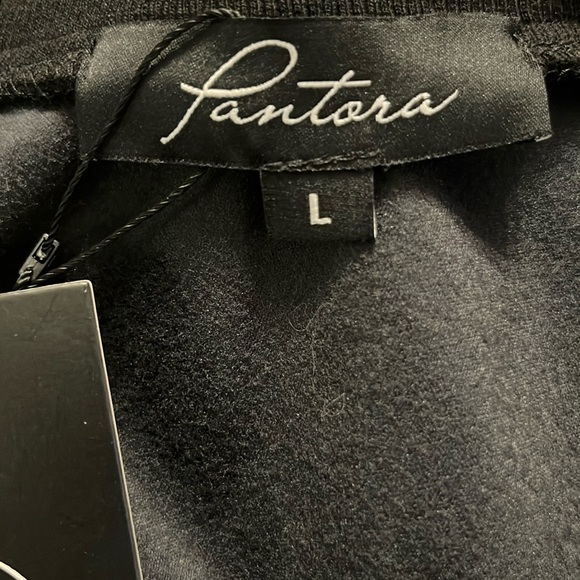 NWT Pantora Brenda  faux leatherette black dress - Picture 7 of 8